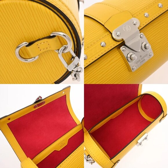 Share LOUIS VUITTON Epi Papillon Trunk 2WAY Jaune M58649 shoulder bag - Picture 5 of 10